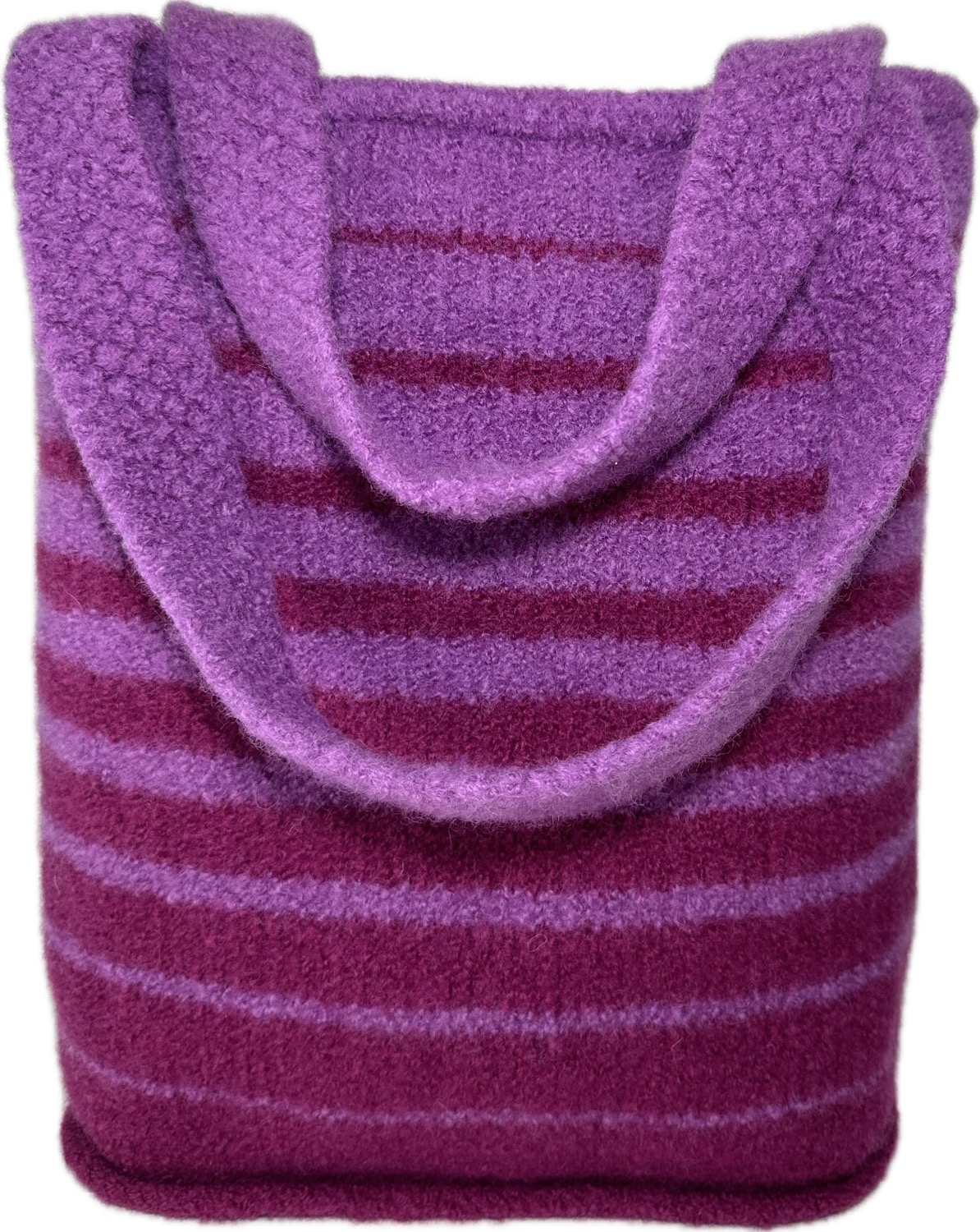 Plum and lavender felted tote